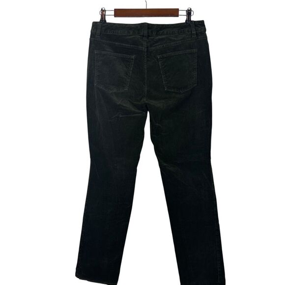 Talbots Simply Flattering Straight Leg size 8 Corduroy Dark Green - Picture 2 of 5